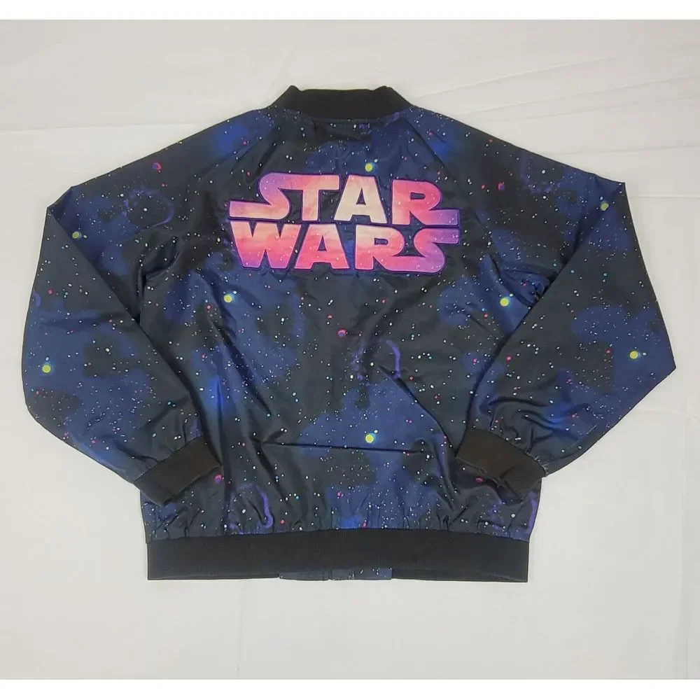 Star‎ Wars Disney Bomber Jacket Girls Size 9/10. Officially Blue Full-Zip.